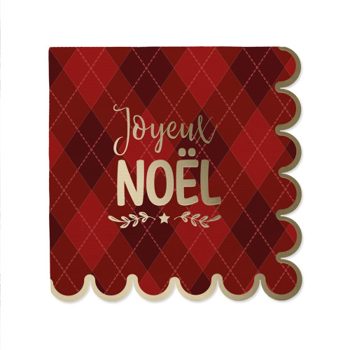 10 SERVIETTES "JOYEUX NOEL"