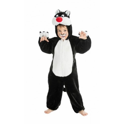 Costume de chat noir pour enfants, tenue de chat noir adulte