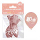 6 BALLONS METAL ROSE GOLD 20 ANS