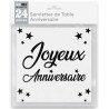 24 SERVIETTES JOYEUX ANNIVERSAIRE BLANC