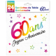 24 SERVIETTES METAL 60ANS MULTICOLORE