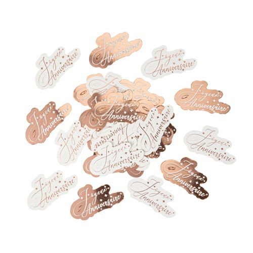 100 CONFETTIS JA ROSE GOLD/BLANC