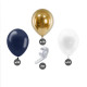 KIT ARCHE A BALLONS BLEU/DORE