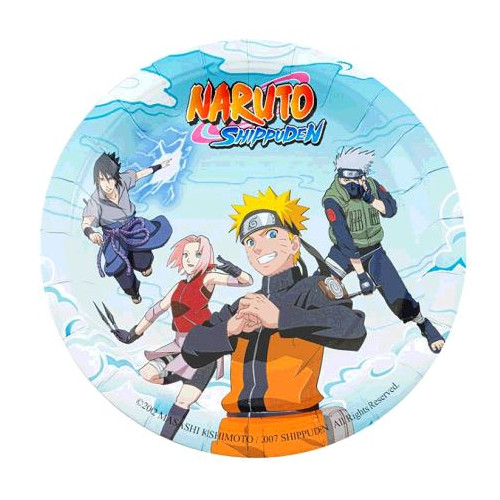 8 ASSIETTES 23CM NARUTO