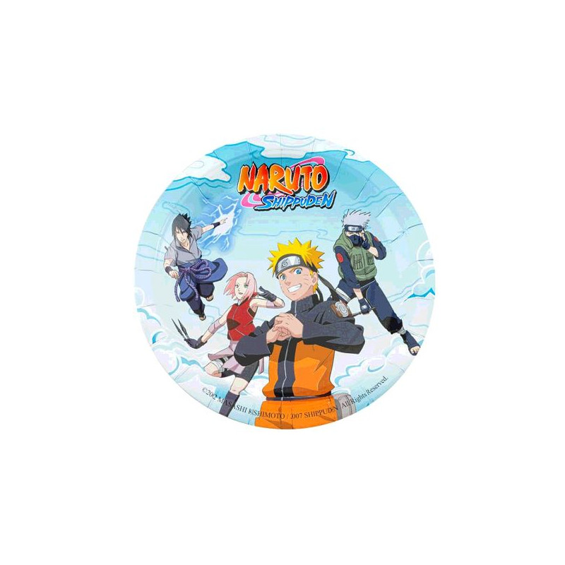 8 ASSIETTES 23CM NARUTO