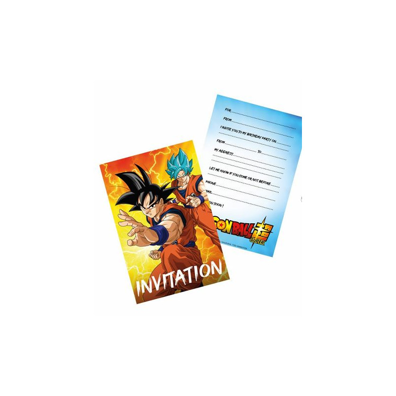 8 CARTONS INVITATION DRAGON BALL