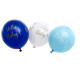 6 BALLONS LATEX BLEU HELLO BABY BLEU