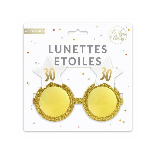 LUNETTES ETOILE ANNIVERSAIRE 30 ANS