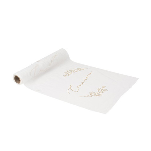 CHEMIN DE TABLE COMMUNION  MOUSSELINE