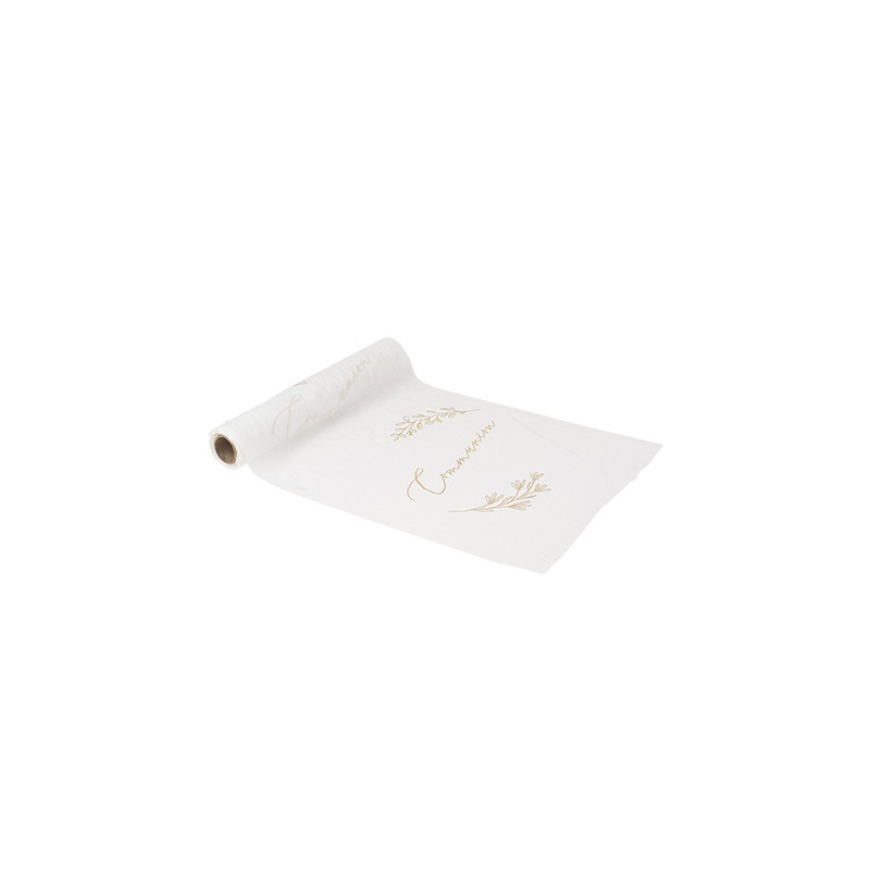 CHEMIN DE TABLE COMMUNION  MOUSSELINE