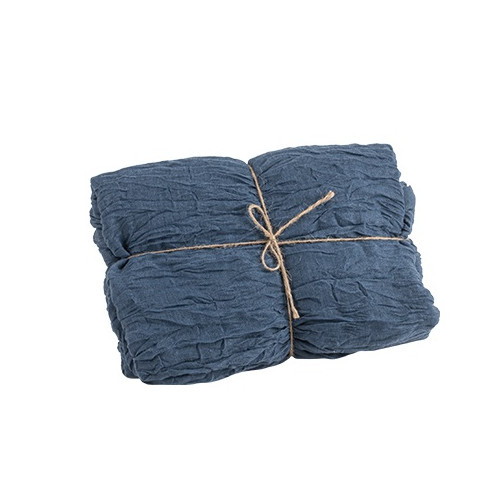 CHEMIN DE TABLE CHEESECLOTH BLEU ORAGE