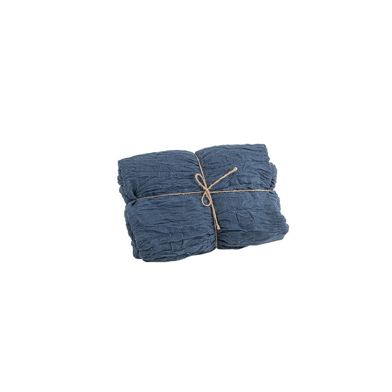 CHEMIN DE TABLE CHEESECLOTH BLEU ORAGE