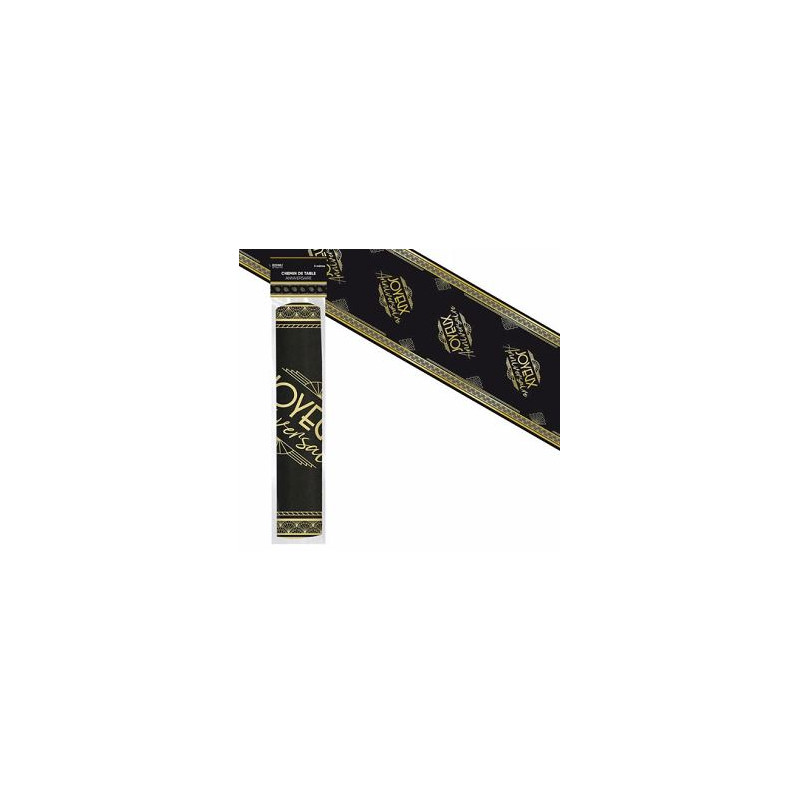 CHEMIN DE TABLE ART DECO JOYEUX ANNIVERSAIRE