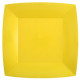 10 ASSIETTES GM CARRE JAUNE