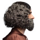 PERRUQUE JOSEPH NOIR/GRIS AVEC BARBE