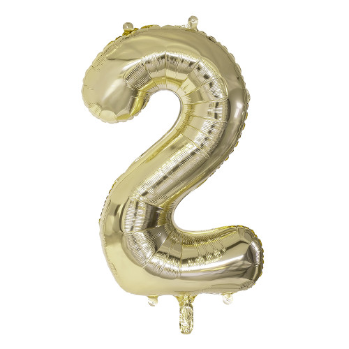 BALLON CHIFFRE 2 OR 86CM
