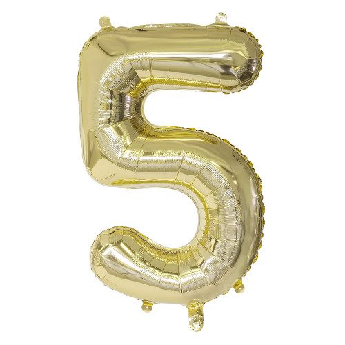 BALLON CHIFFRE 5 OR 86CM