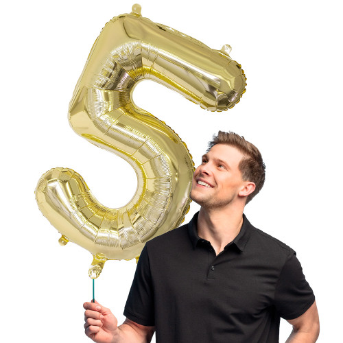 BALLON CHIFFRE 5 OR 86CM