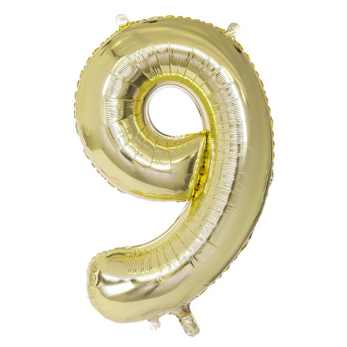 BALLON CHIFFRE 9 OR 86CM