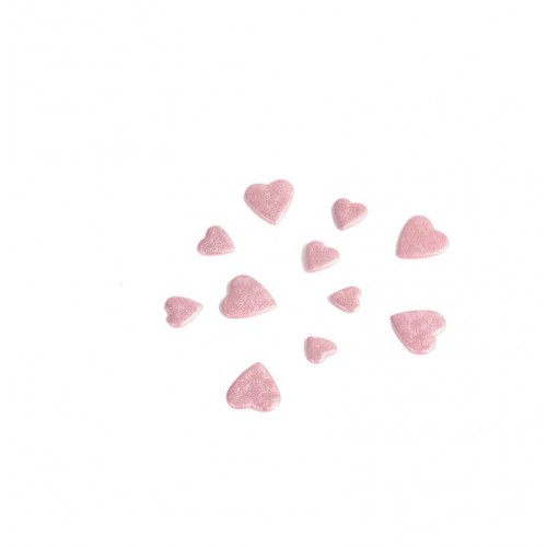 SACHET 50 G DE COEURS 3D ROSE