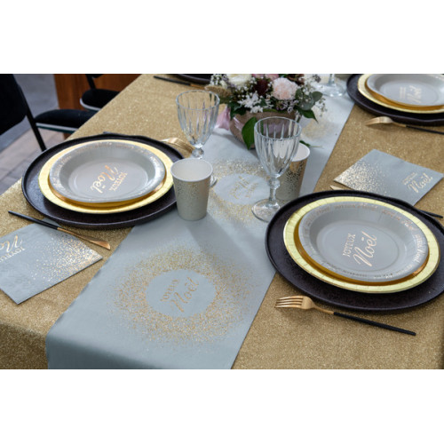 CHEMIN DE TABLE JOYEUX NOËL SCINTILLANT
