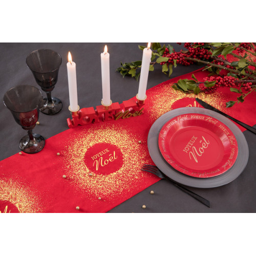 CHEMIN DE TABLE JOYEUX NOËL
