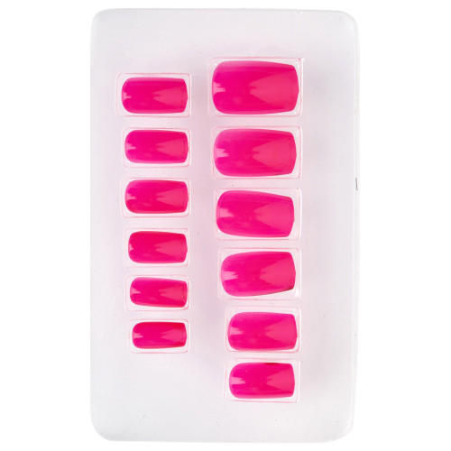 SET DE 12 ONGLES ROSES NEON