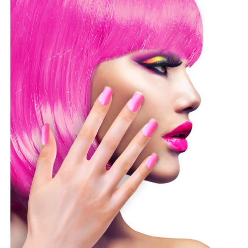 SET DE 12 ONGLES ROSES NEON