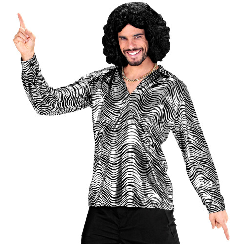 CHEMISE DISCO FEVER ARGENT XL