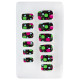 SET DE 12 ONGLES NEON A POIS