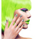 SET DE 12 ONGLES NEON A POIS