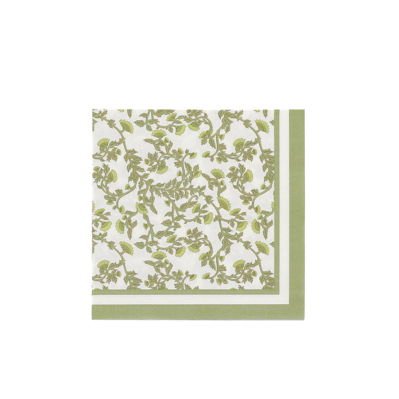 16 SERVIETTES BOTANICA VERDE PISTACHE