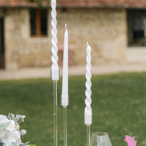 BOUGEOIR ELÉGANCE VERRE TRANSPARENT