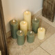 BOUGIE LED CYLINDRIQUE SAUGE