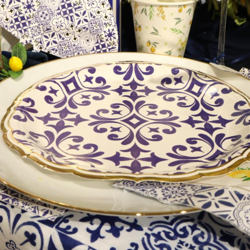 8 ASSIETTES DOLCE VITA CARTON BLEU ROI