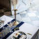 CH. TABLE PALMIER ORGANZA OR