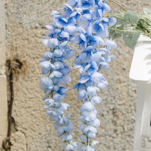 BRANCHE DE GLYCINE TOMBANTE BLEU