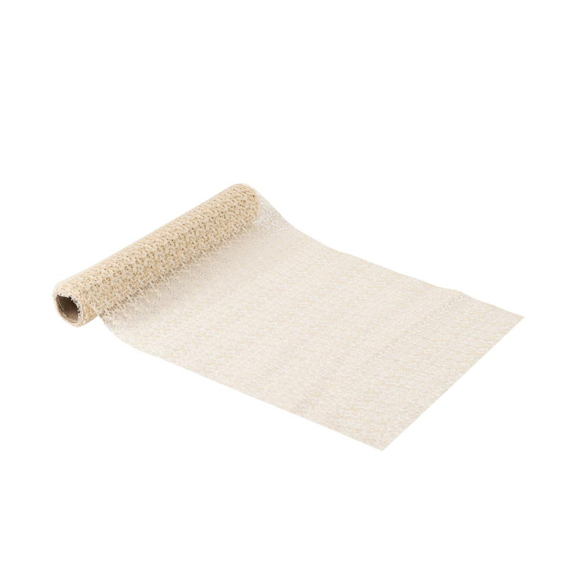 CH.DE TABLE DENTELLE TISSU OR