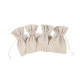4 POCHONS RAYON EFFET LIN CREME