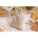 4 POCHONS RAYON EFFET LIN CREME
