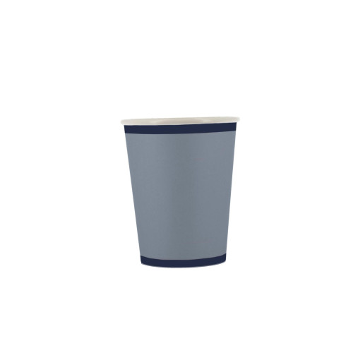 6 GOBELETS BI-COLOR CARTON BLEU