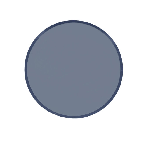 6 ASSIETTES BI-COLOR BLEU ORAGE ET MARINE