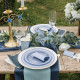 6 ASSIETTES PM BI-COLOR BLEU MARINE