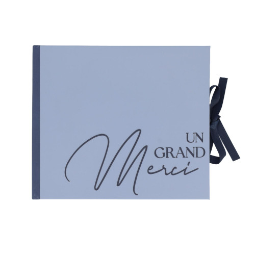 LIVRE D'OR "UN GRAND MERCI" BLEU