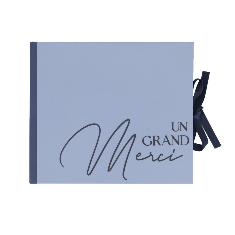 LIVRE D'OR "UN GRAND MERCI" BLEU