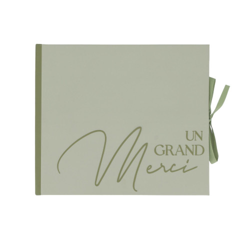 LIVRE D'OR "UN GRAND MERCI" VERT