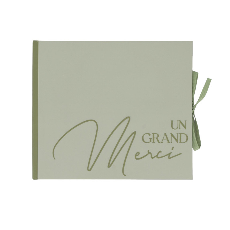 LIVRE D'OR "UN GRAND MERCI" VERT