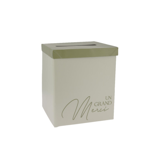 URNE "UN GRAND MERCI" BI COLOR VERT