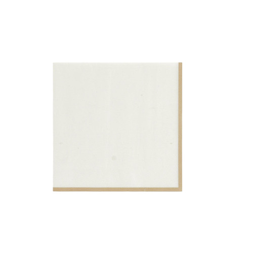 10 SERVIETTES BI-COLOR CREME