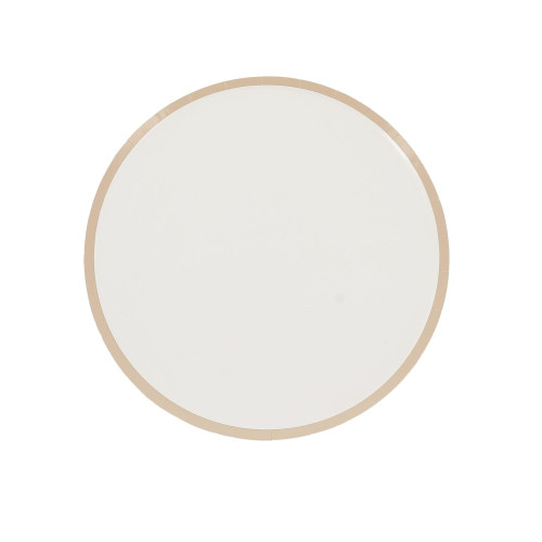 6 ASSIETTES BI-COLOR CREME
